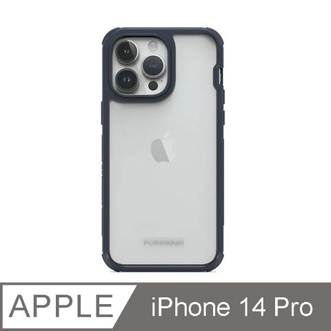 PureGear 普格爾 DUALTEK坦克透明保護殼 iPhone 14 Pro 海軍藍