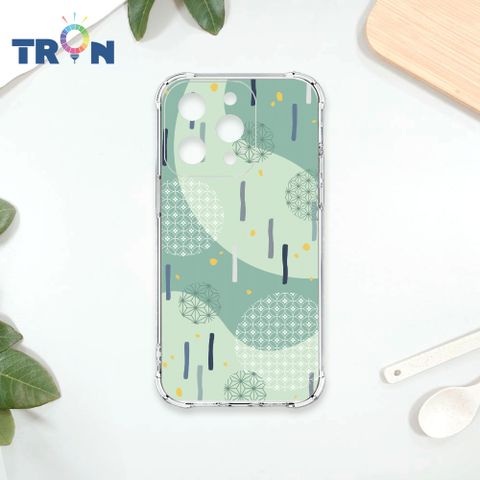 TRON IPhone 14 PRO 日系和風圓點落雨系列 四角防摔殼 手機殼