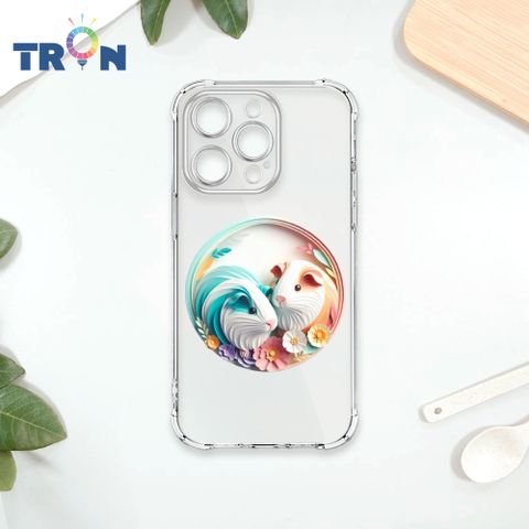 TRON IPhone 14 PRO 可愛紙雕天竺鼠 四角防摔殼 手機殼