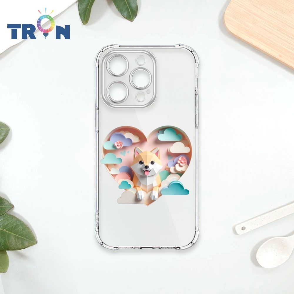  TRON IPhone 14 PRO 可愛紙雕柴犬 四角防摔殼 手機殼