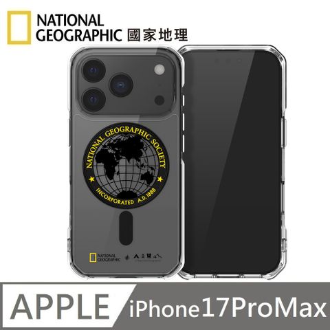 National Geographic 國家地理 Rugged 磁吸保護殼 Magsafe磁吸 適用 iPhone 17 Pro Max - 全球印章黃