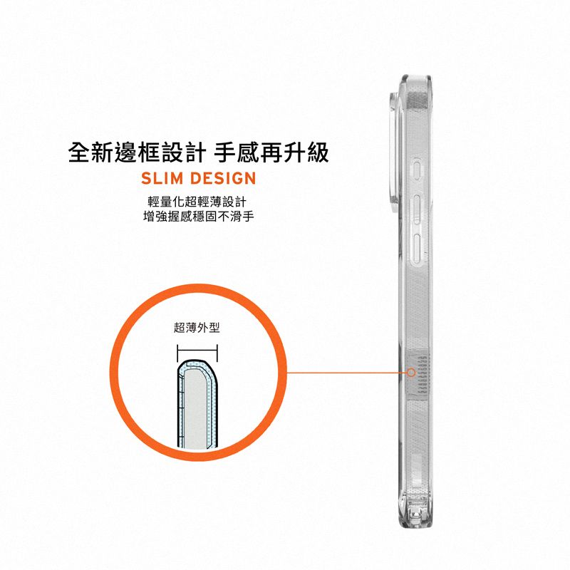 全新邊框設計 手感再升級SLIM DESIGN輕量化超輕薄設計增強握感穩固不滑手超薄外型
