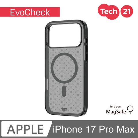 Tech21 iPhone 17 Pro Max 6.9吋 EvoCheck 磁吸經典格紋保護殼-煙燻黑