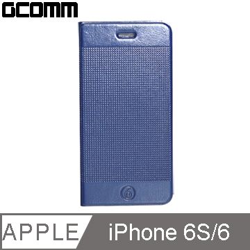 GCOMM 結帳折 iPhone 6S/6 Embossed Dots 時尚圓點超纖皮套 優雅藍