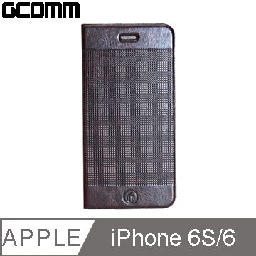 GCOMM 結帳折 iPhone 6S/6 Embossed Dots 時尚圓點超纖皮套 深咖啡