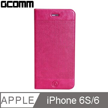 GCOMM 結帳折 iPhone 6S/6 Embossed Dots 時尚圓點超纖皮套 嫩桃紅