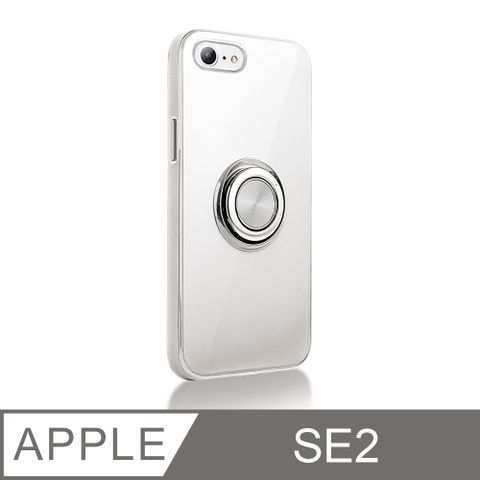 《指環支架空壓殼》iPhone SE (第二代) iPhone SE2 手機殼 防摔 SE2 保護殼 磁吸式 手機支架 軟殼(透明)支架360°自由調整