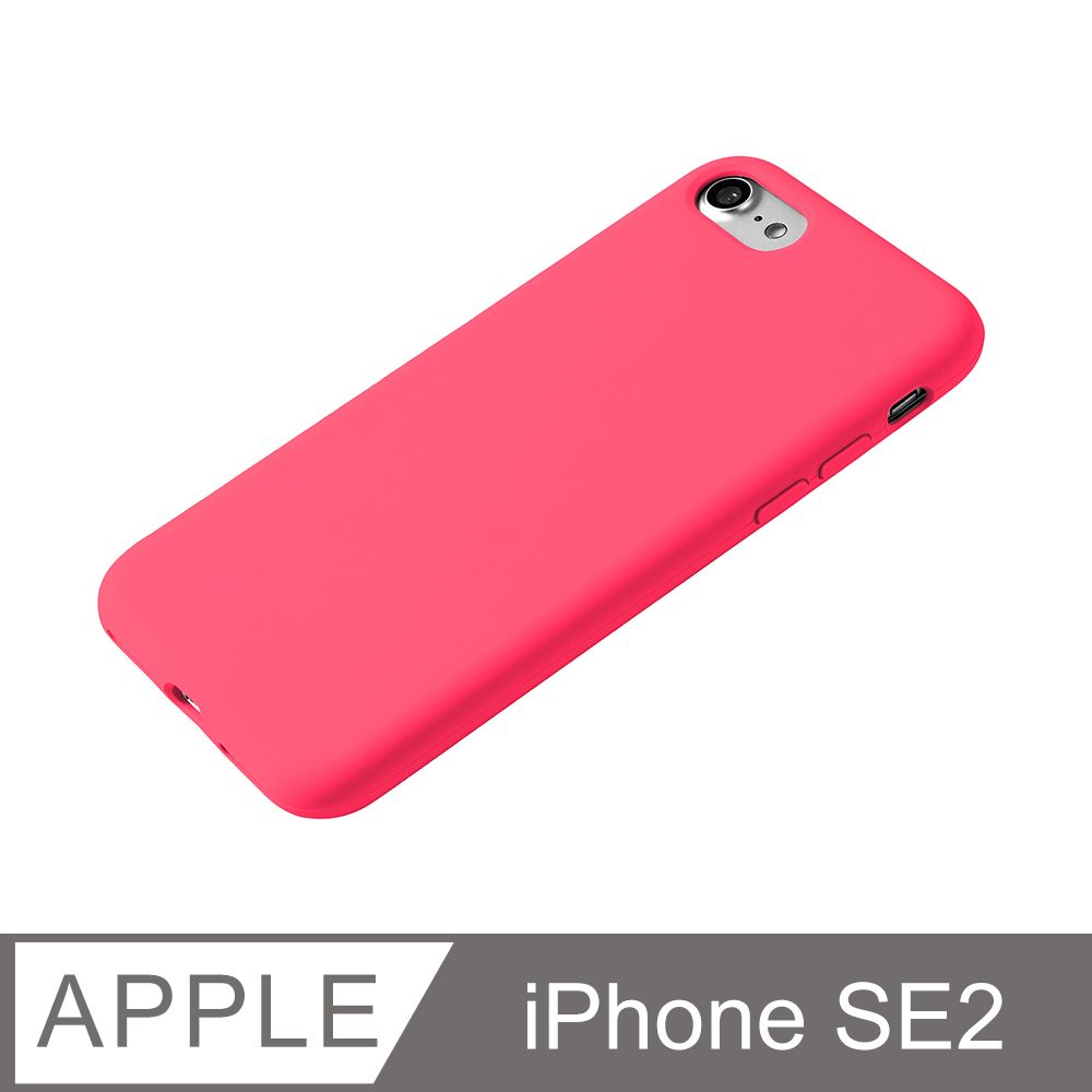  【經典液態殼 I 春櫻系列】iPhone SE2 手機殼 SE2 保護殼 矽膠殼 軟殼 (山茶)