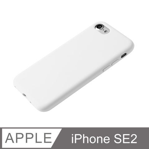 【經典液態殼 I 春櫻系列】iPhone SE2 手機殼 SE2 保護殼 矽膠殼 軟殼 (白)