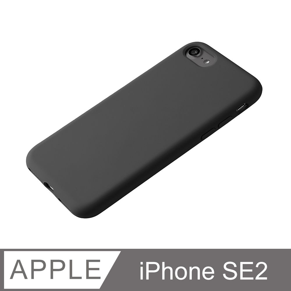  【經典液態殼 I 城市系列】iPhone SE2 手機殼 SE2 保護殼 矽膠殼 軟殼 (黑)