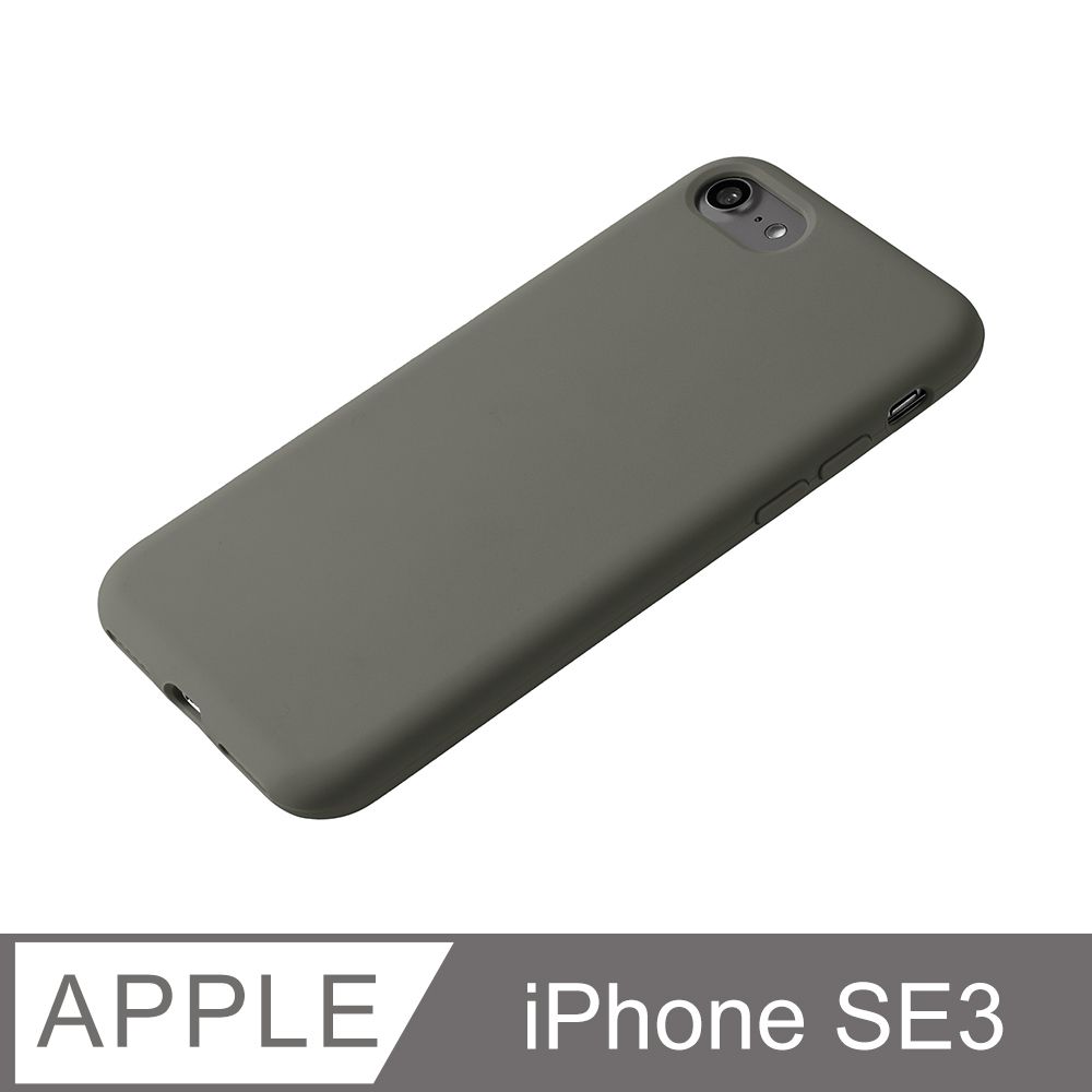  【經典液態殼 I 城市系列】iPhone SE3 手機殼 SE3 保護殼 矽膠殼 軟殼 (深橄欖)