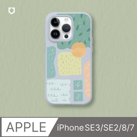 【犀牛盾】iPhone SE3/SE2/8/7 SolidSuit防摔背蓋手機殼∣獨家設計-森林幾何(多色可選)