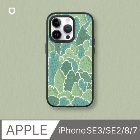 【犀牛盾】iPhone SE3/SE2/8/7 SolidSuit防摔背蓋手機殼∣獨家設計-靜謐森林(多色可選)