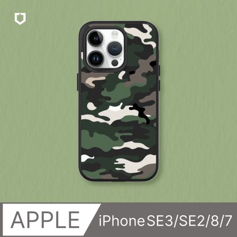 【犀牛盾】iPhone SE3/SE2/8/7 SolidSuit防摔背蓋手機殼∣獨家設計-復古迷彩(多色可選)