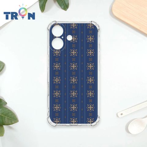 TRON iPhone 16 幾何復古花磚E款 四角防摔殼 手機殼