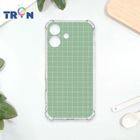 TRON iPhone 16 手繪簡約方格紋A款 四角防摔殼 手機殼