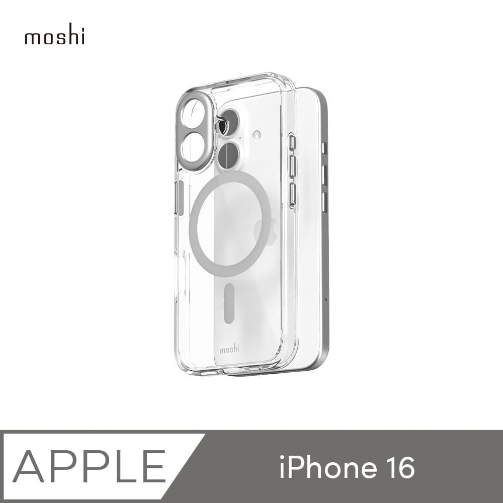 Moshi 摩仕 iPhone 16 iGlaze 透明保護殼-Clear (兼容MagSafe)