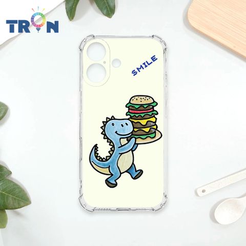 TRON iPhone 16 漢堡薯條恐龍 四角防摔殼 軟殼 手機殼
