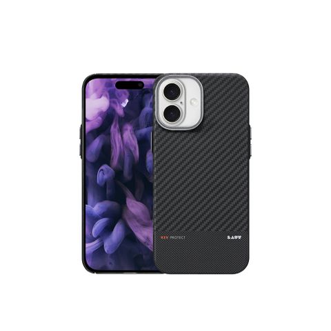 LAUT 萊德 iPhone 16 磁吸鏡頭支架極薄纖維保護殼-黑