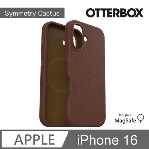 OTTERBOX iPhone 16 6.1吋 Symmetry Cactus 炫彩仙人掌皮革保護殼-褐(支援MagSafe)