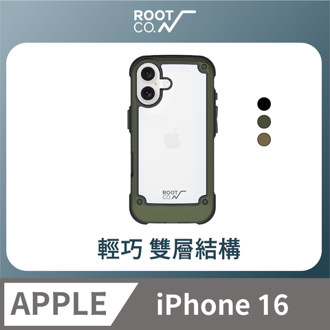 日本 ROOT CO. iPhone 16 透明背板防摔手機殼 - 共三色