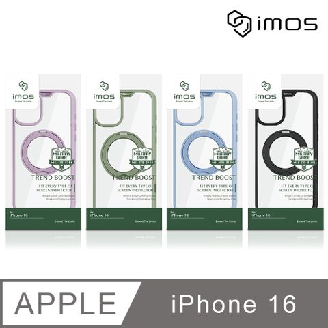 imos Apple iPhone 16 6.1吋 磁吸支架軍規防震保護殼(4色)