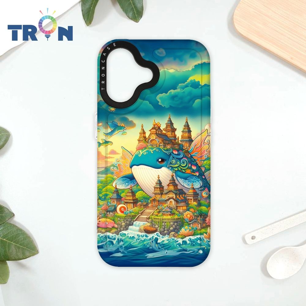  TRON iPhone 16 奇幻大鯨魚 太空殼 透白款 手機殼