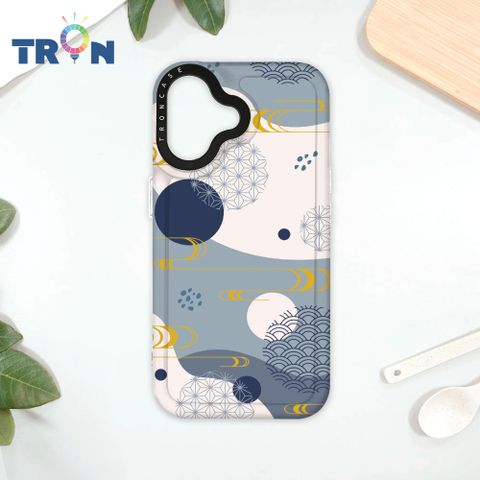 TRON iPhone 16 日系和風圓點流水紋系列 太空殼 透白款 手機殼