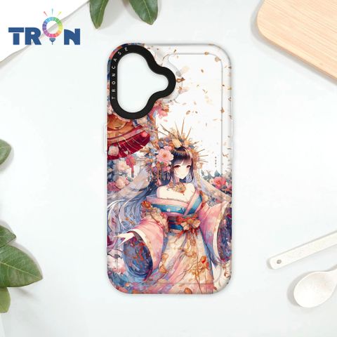 TRON iPhone 16 美麗的和服少女系列 太空殼 透白款 手機殼