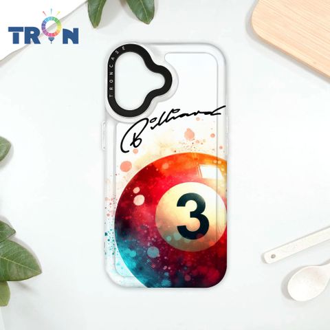TRON iPhone 16 玩撞球 太空殼 透黑款 手機殼
