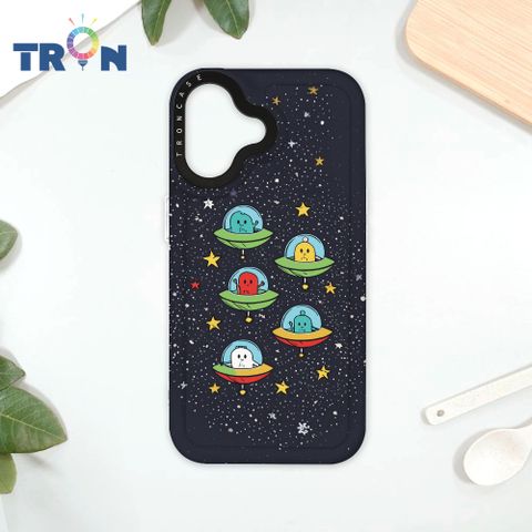 TRON iPhone 16 星空飛碟外星人系列 太空殼 透白款 手機殼