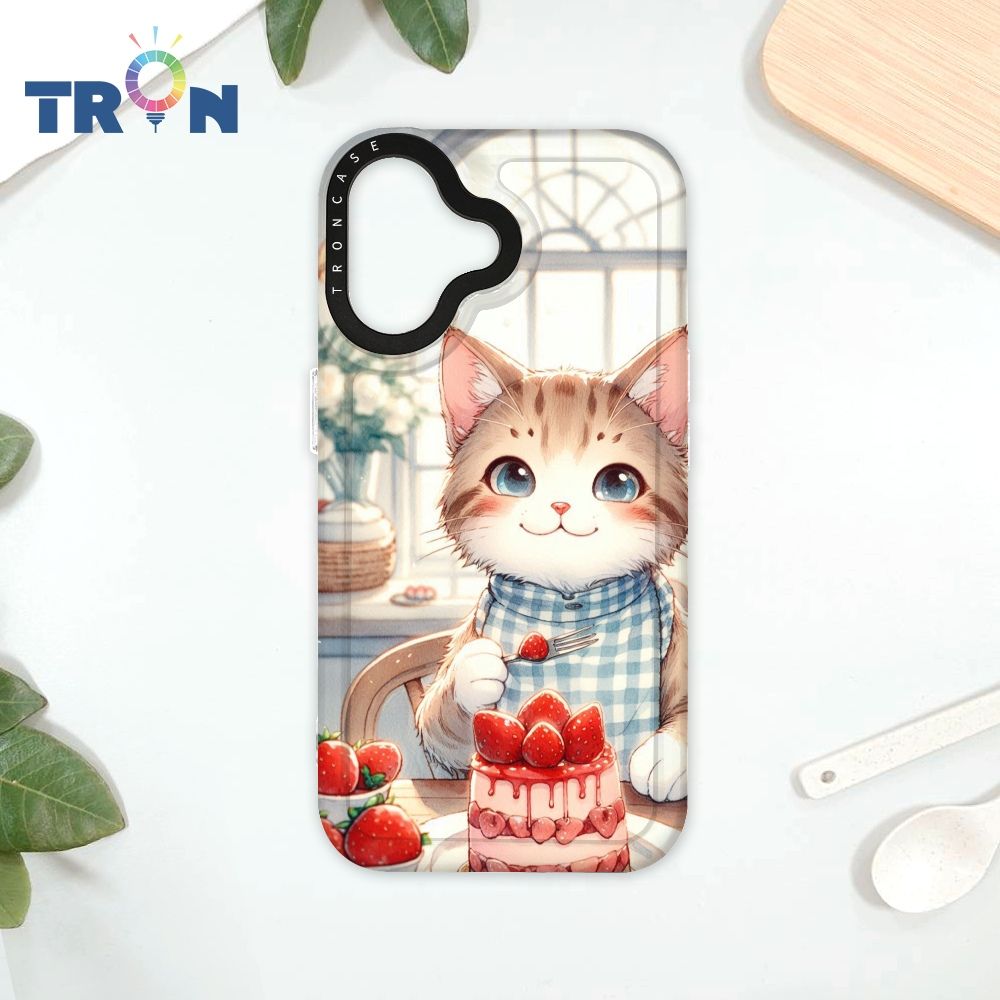  TRON iPhone 16 貓咪美食評鑑家 太空殼 透白款 手機殼