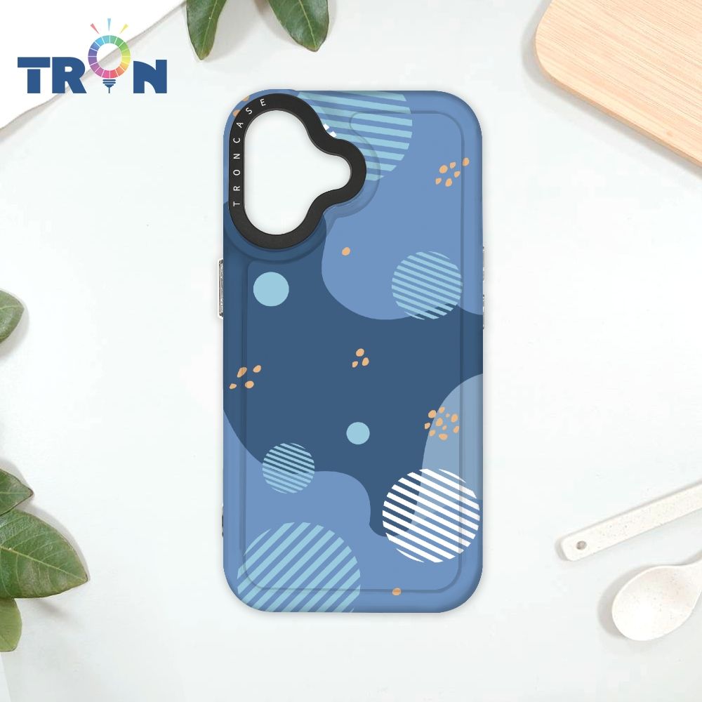  TRON IPhone 16 和風圓點棉球系列 太空殼 透黑款 手機殼