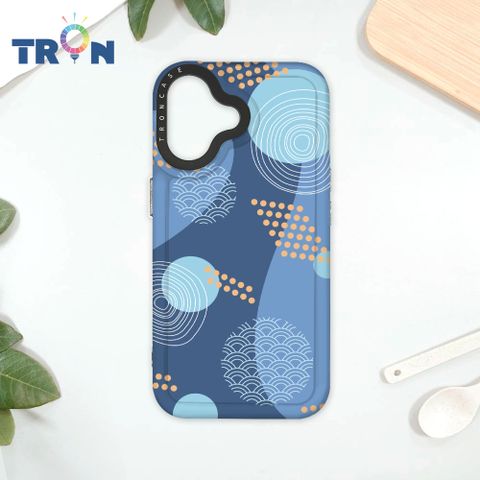 TRON IPhone 16 日系和風圓點海波系列 太空殼 透黑款 手機殼