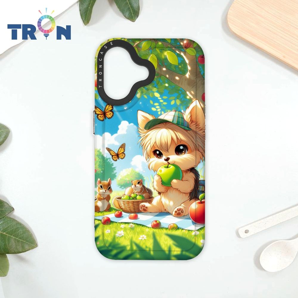  TRON IPhone 16 可愛小動物樹下乘涼 太空殼 透黑款 手機殼