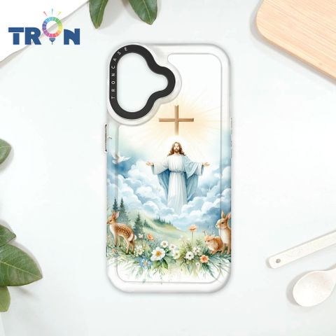 TRON IPhone 16 耶穌水彩 太空殼 透黑款 手機殼