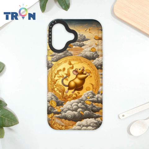 TRON IPhone 16 金碧輝煌的招財十二生肖 太空殼 透黑款 手機殼