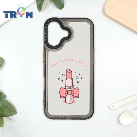 TRON IPhone 16 粉嫩女孩專屬透明殼 太空殼 透黑款 手機殼