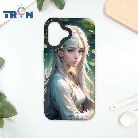 TRON IPhone 16 荷葉中的少女 太空殼 透黑款 手機殼