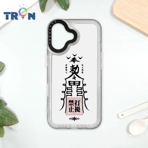 TRON iPhone 16 黑色工作順利符咒 太空殼 透白款 手機殼