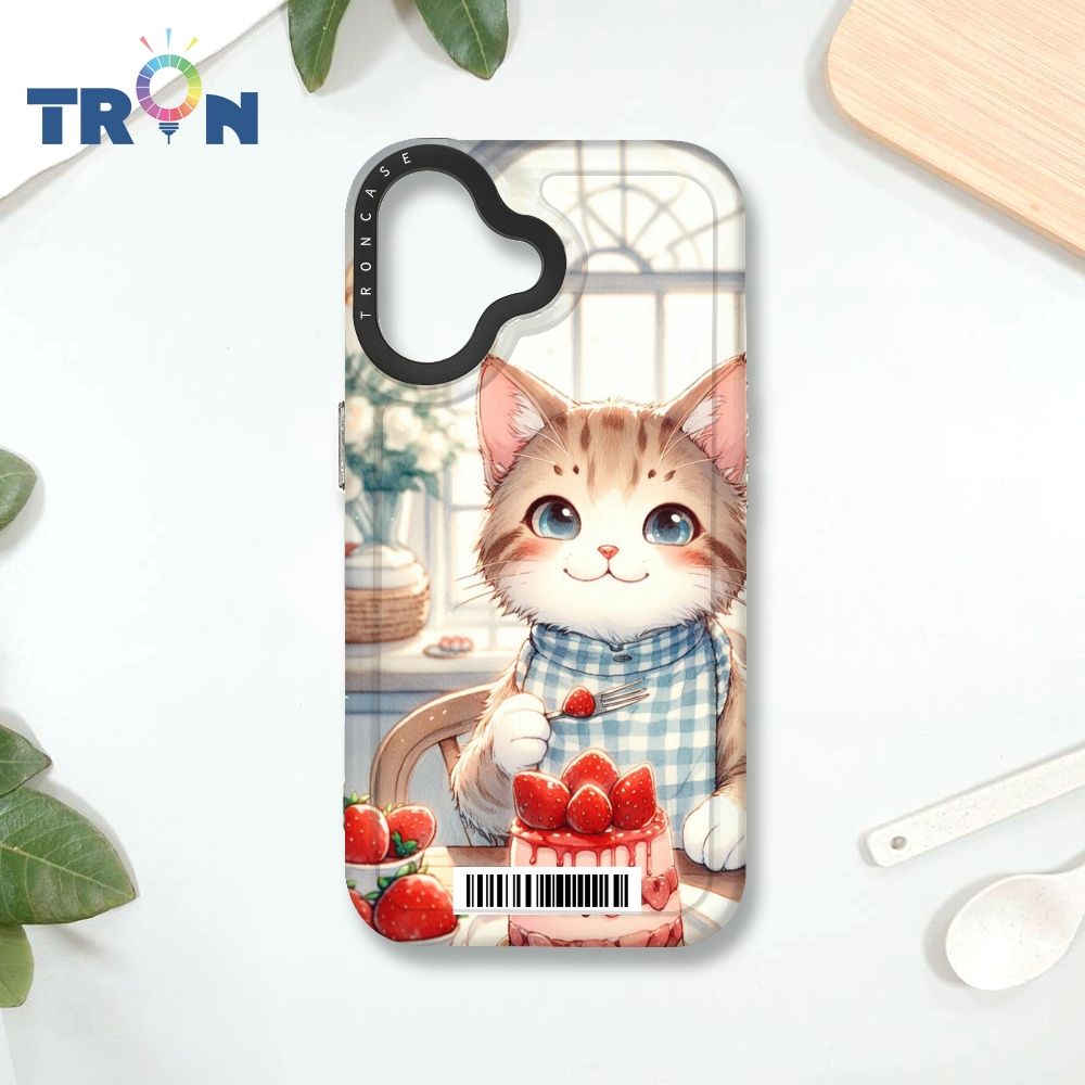  TRON iPhone 16 貓咪美食評鑑家  載具 MAGSAFE 磁吸 太空殼 透黑款 手機殼