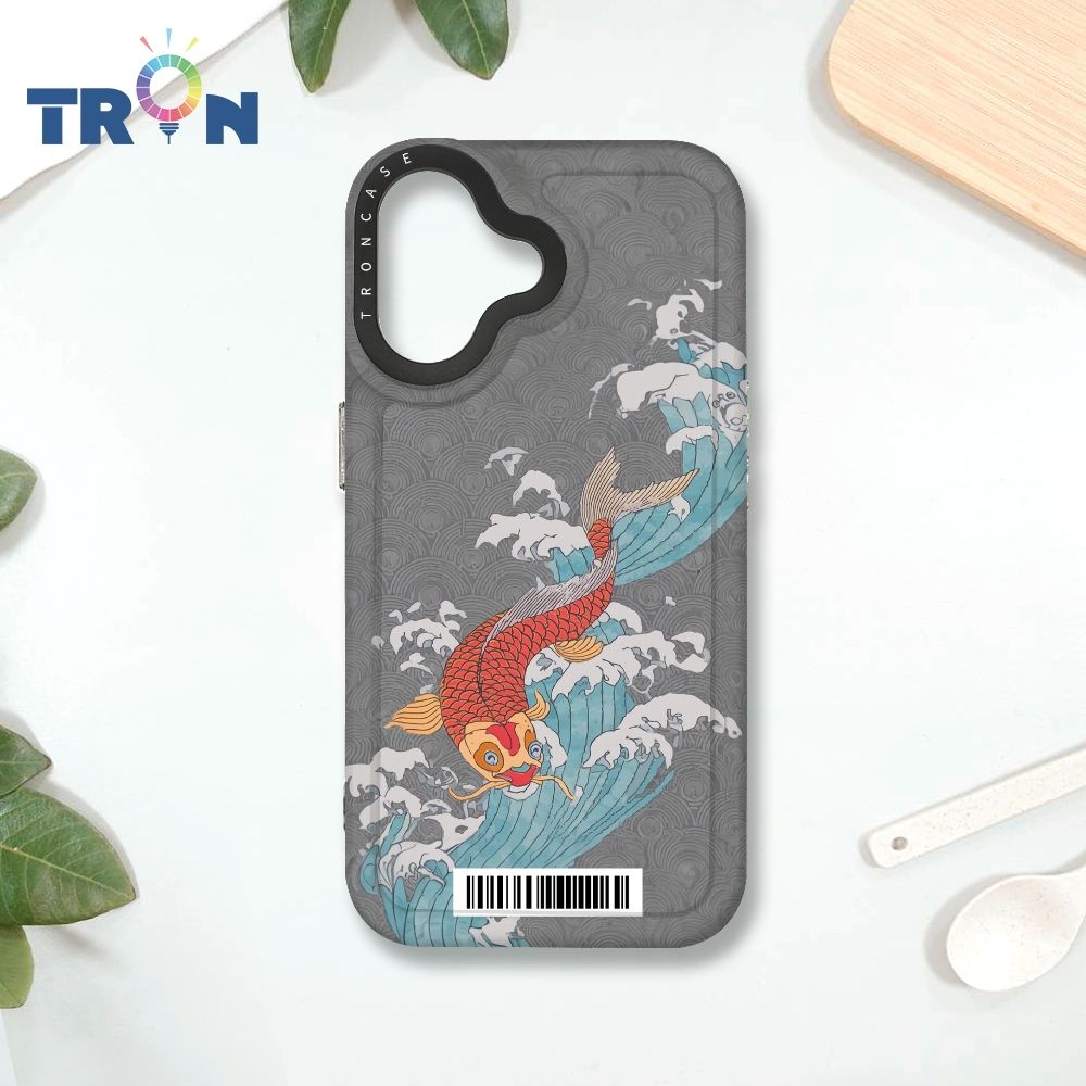  TRON iPhone 16 鯉魚躍龍門系列  載具 MAGSAFE 磁吸 太空殼 透黑款 手機殼