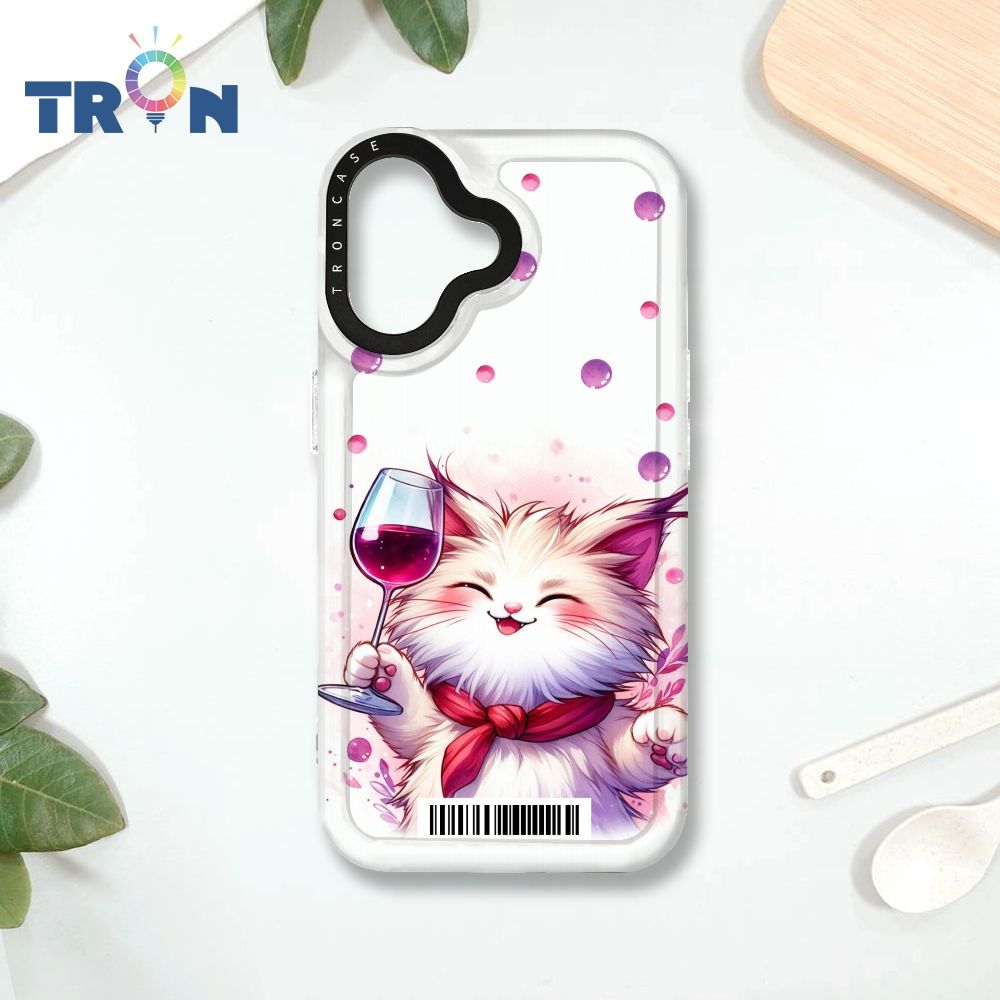  TRON iPhone 16 貓咪美食評鑑家  載具 MAGSAFE 磁吸 太空殼 透白款 手機殼
