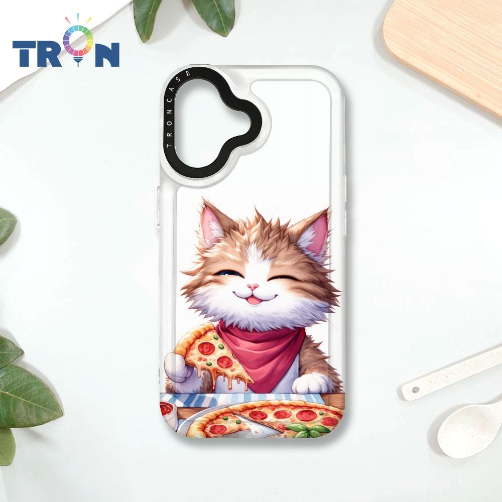 TRON iPhone 16 貓咪美食評鑑家 MAGSAFE 磁吸 太空殼 透白款 手機殼