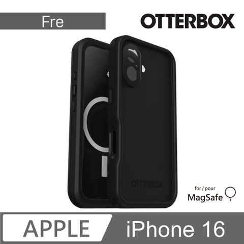 OtterBox LifeProof iPhone 16 6.1吋 Fre 全方位防水/雪/震/泥 保護殼-黑(支援MagSafe)