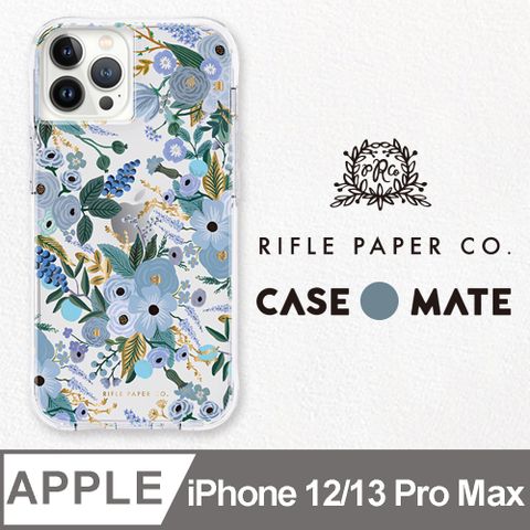美國 Rifle Paper Co. x CM 限量聯名款iPhone 12/13 Pro Max抗菌防摔殼 - 花園派對 - 藍