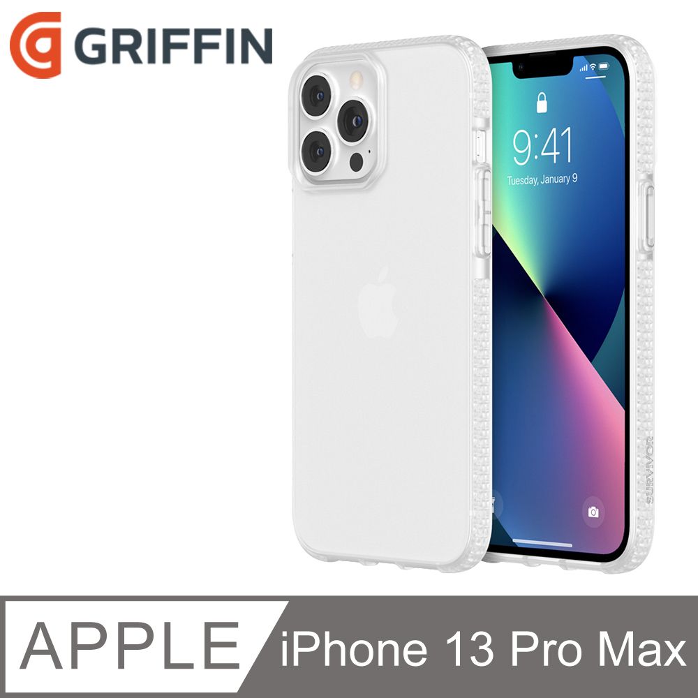 Griffin  iPhone 13 Pro Max (6.7吋) Survivor Clear軍規防摔殼-透明(1.8米防摔)