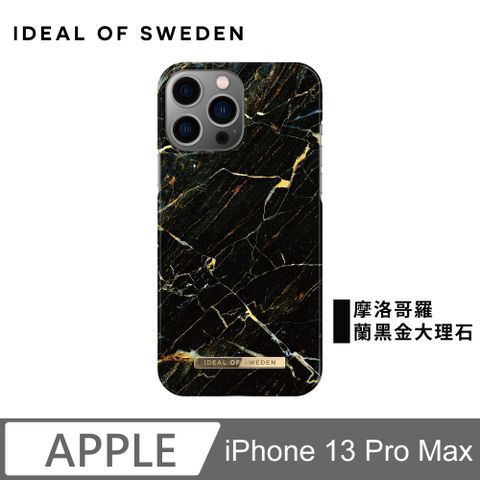 iDeal Of Sweden iPhone 13 Pro Max 北歐時尚瑞典流行手機殼-摩洛哥羅蘭黑金大理石