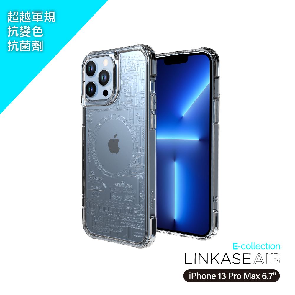 ABSOLUTE iPhone 13 Pro Max 6.7吋 玻璃殼 電路板不可思議 壓倒性的透明度頂級玻璃工藝再進化 半導體電子蝕刻技術Ag+銀離子抗菌劑添加使用安心螢幕及鏡頭1.5mm防撞加高