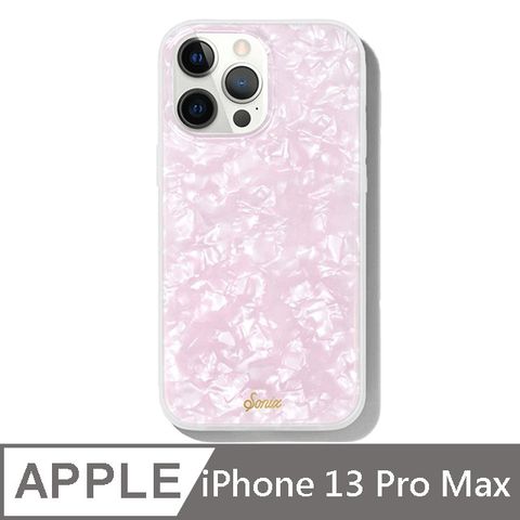 美國 Sonix iPhone 13 Pro Max Pink Pearl Tort 粉紅貝殼抗菌軍規防摔手機保護殼